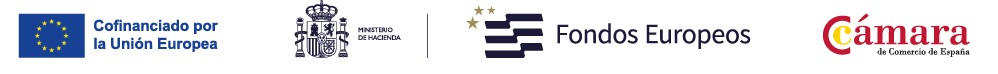 Cofinanciado por la Unión Europea, Ministerio de Hacienda, Fondos Europeos y Cámara de Comercio de España